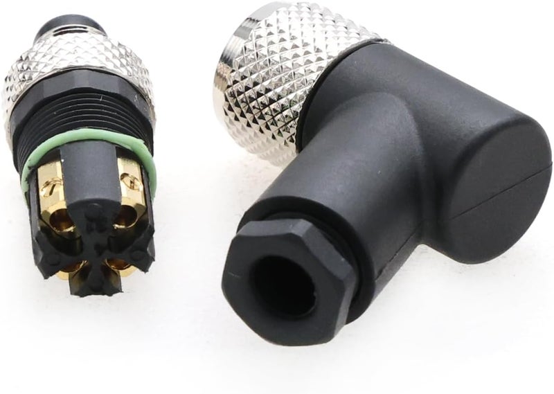 Eonvic M8 Right Angle 4 Pin Male & Female A Code Plug Industrial Circular Sensor Connector Aviation 8mm Waterproof IP67 Connector - Image 4